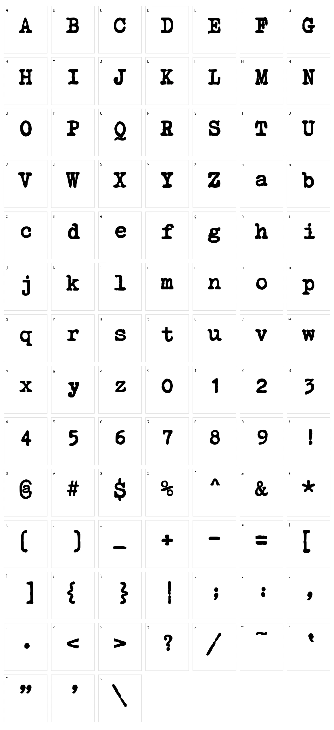 Courier Polski 1941 Character Set