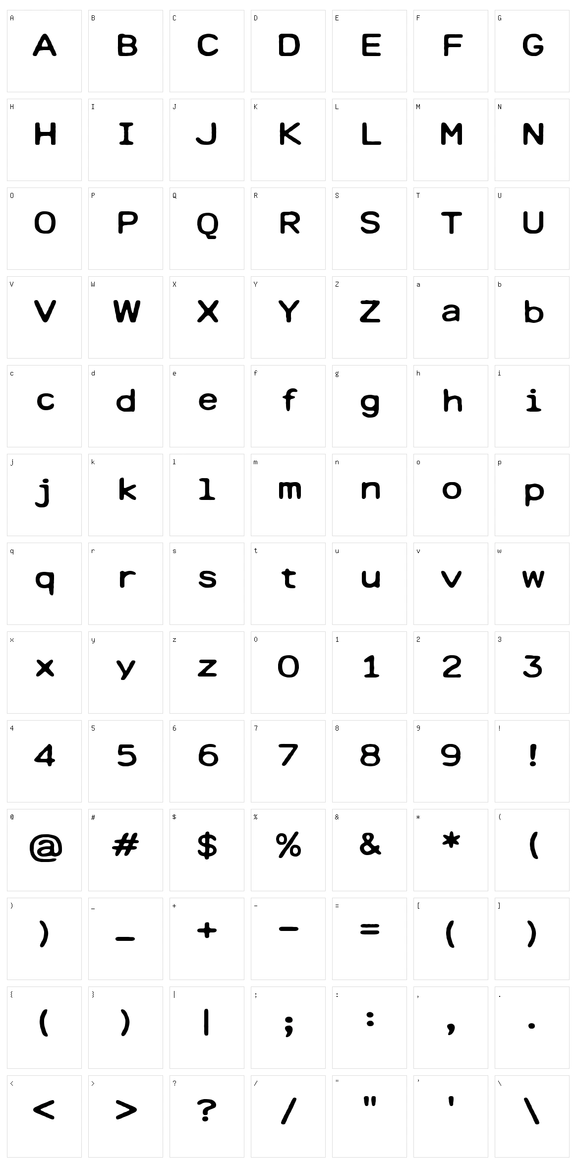 Dresden Elektronik Character Set