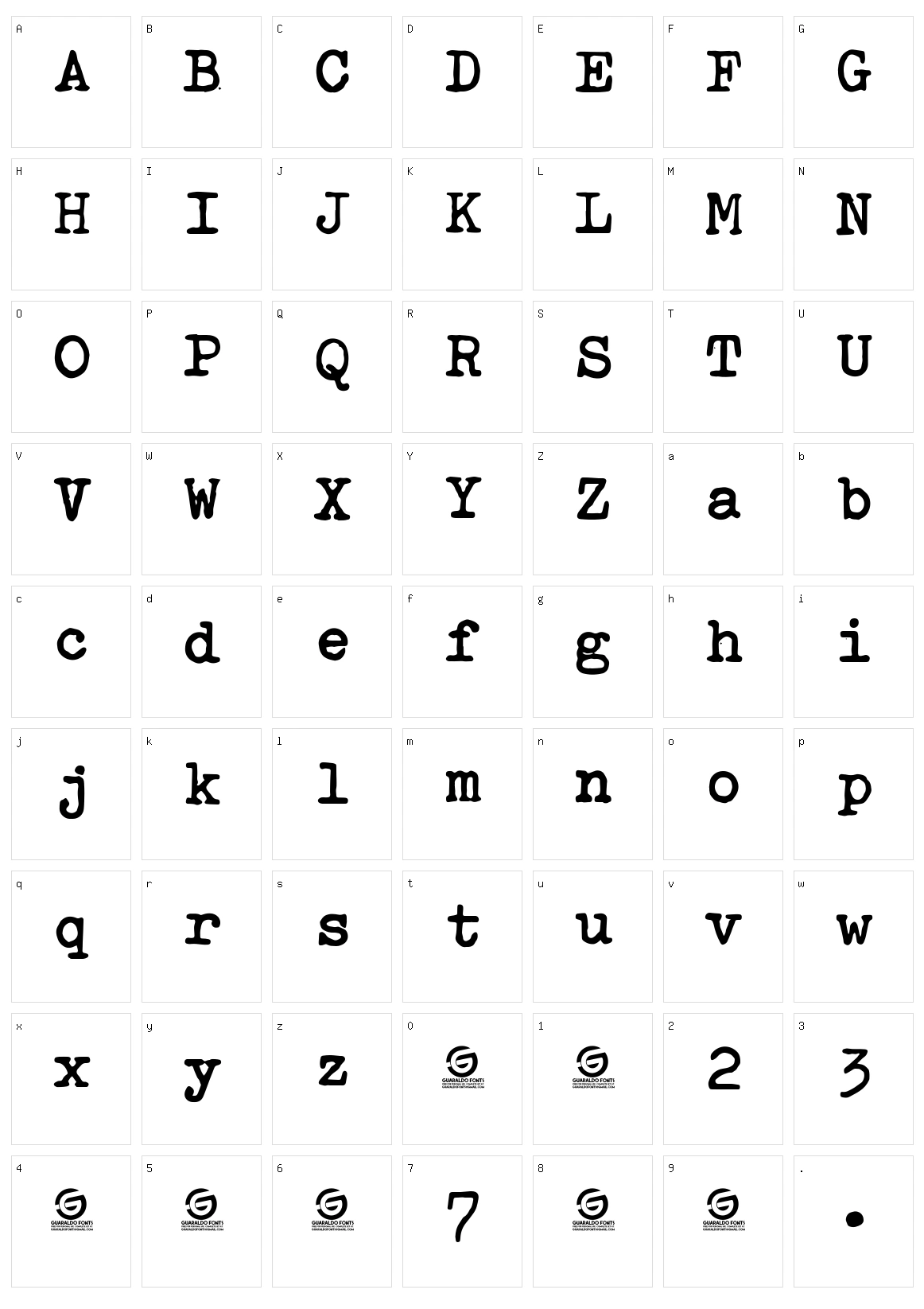 Dull Boy Character Set