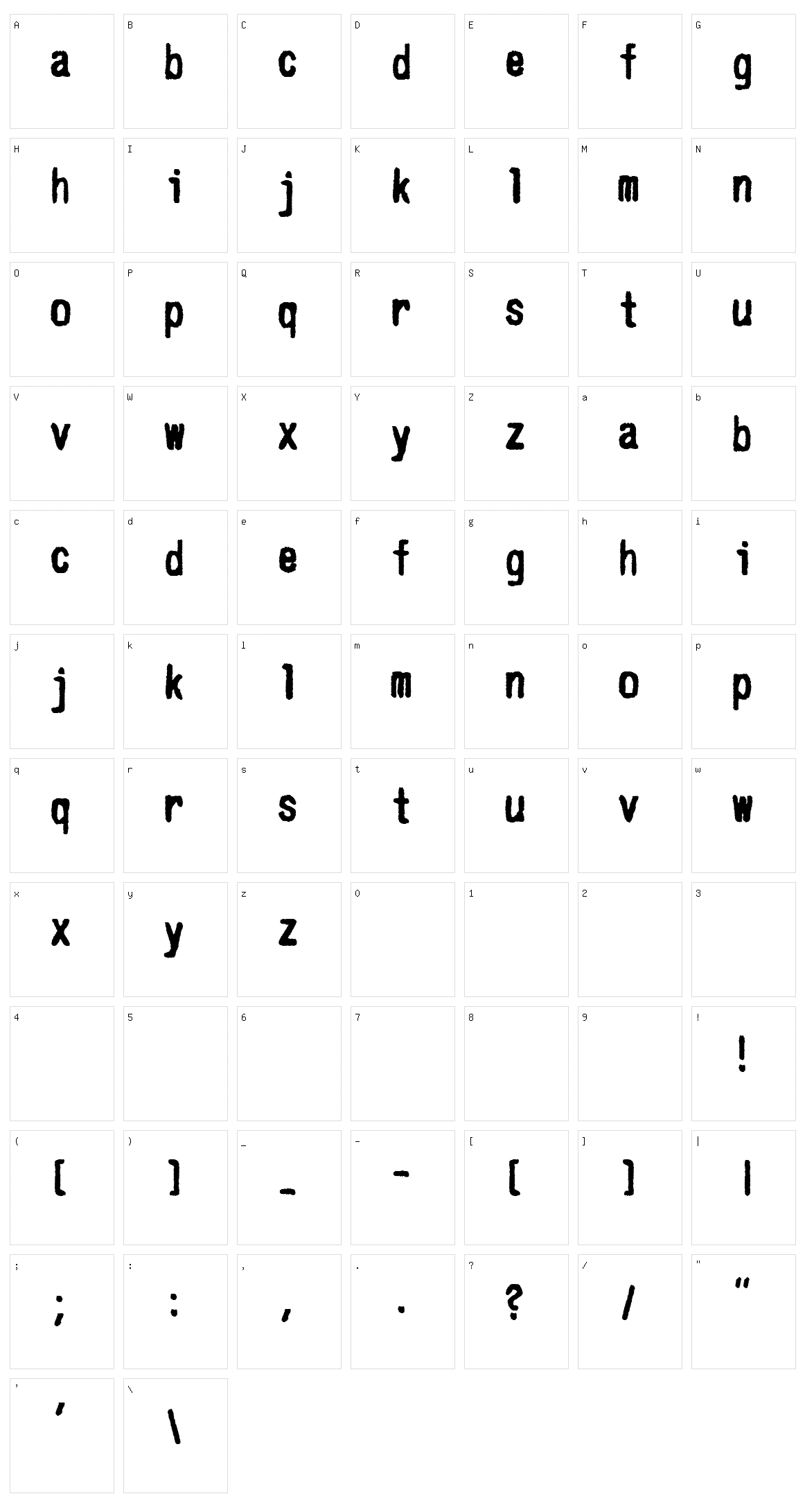 Ernesto Character Set