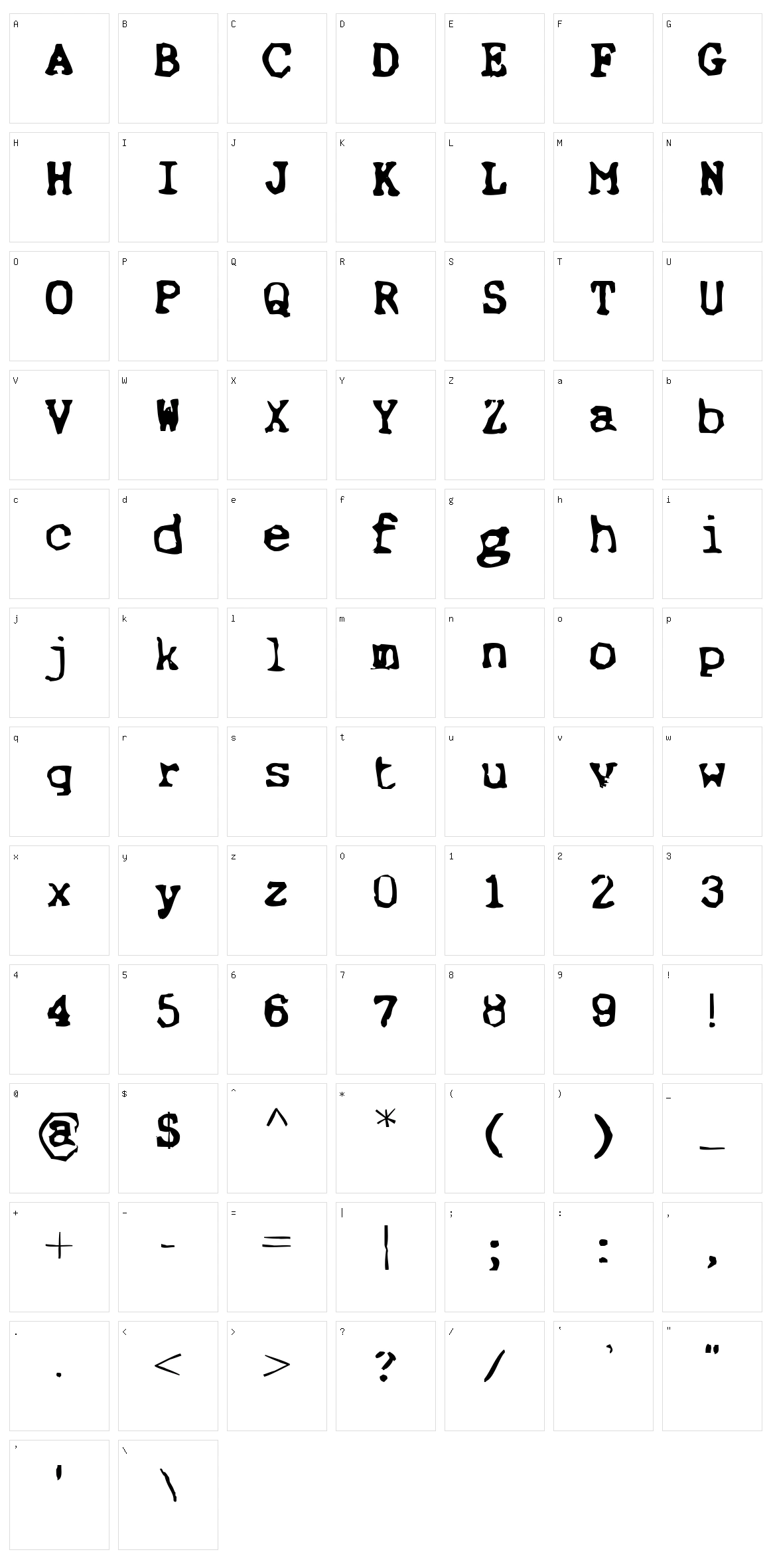 Ernst Character Set