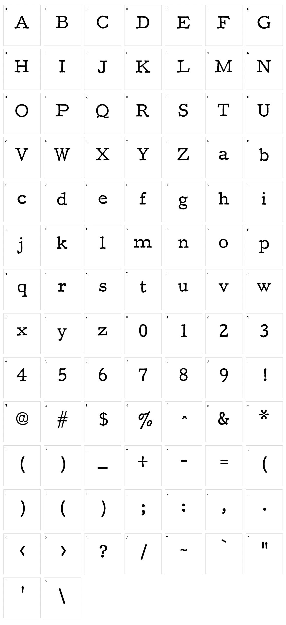 F25 Executive Character Set