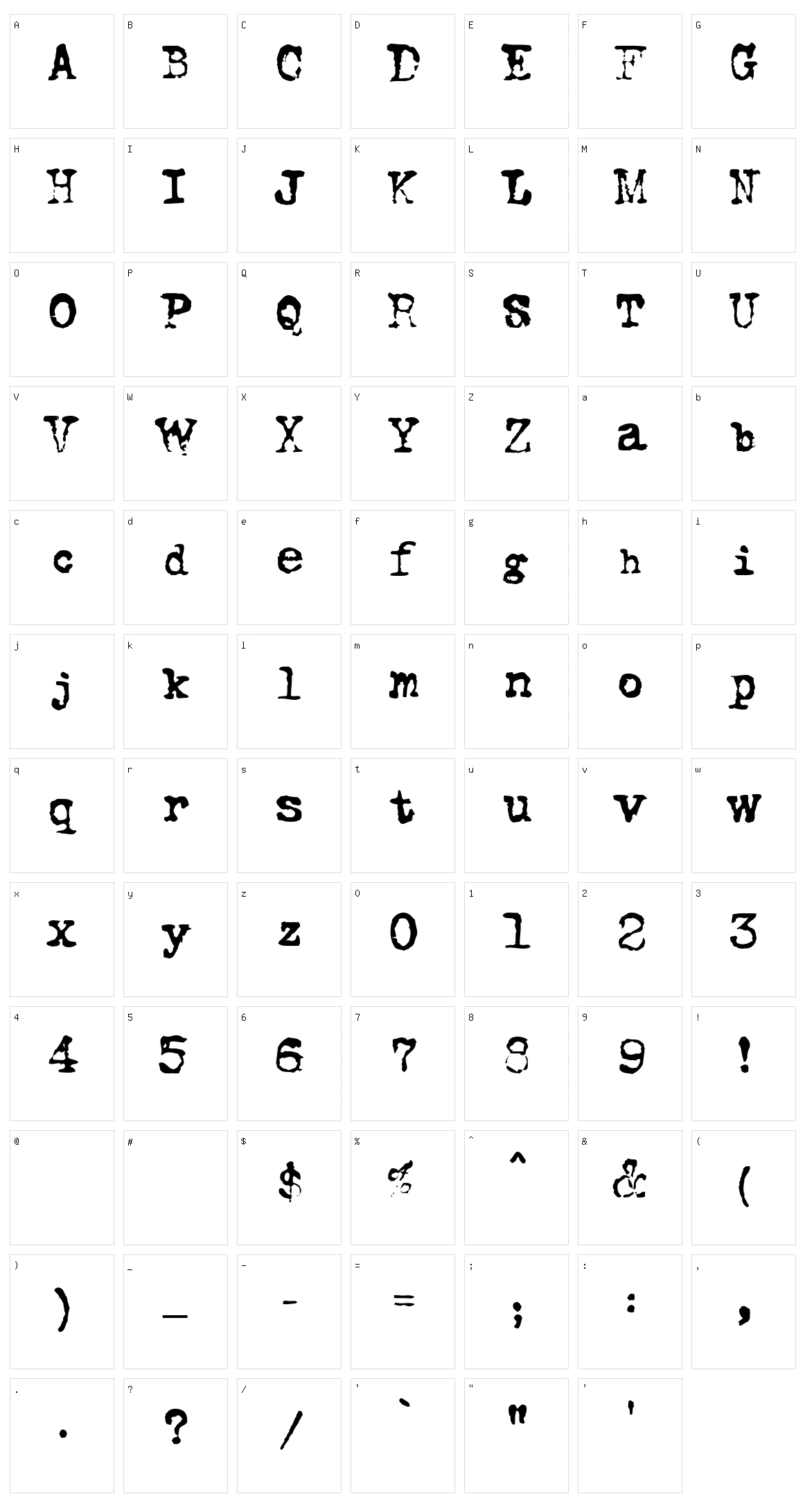FoxScript Character Set