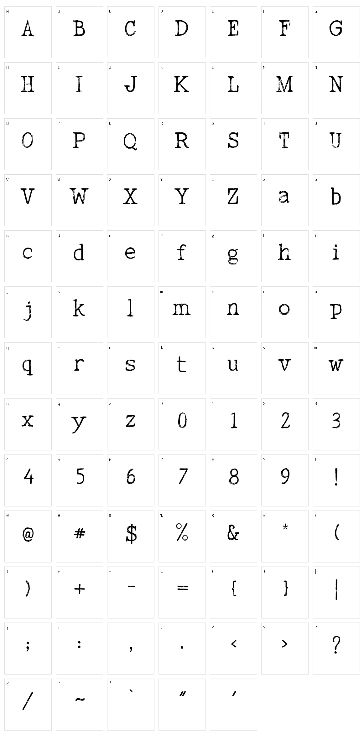 Intuitive Character Set