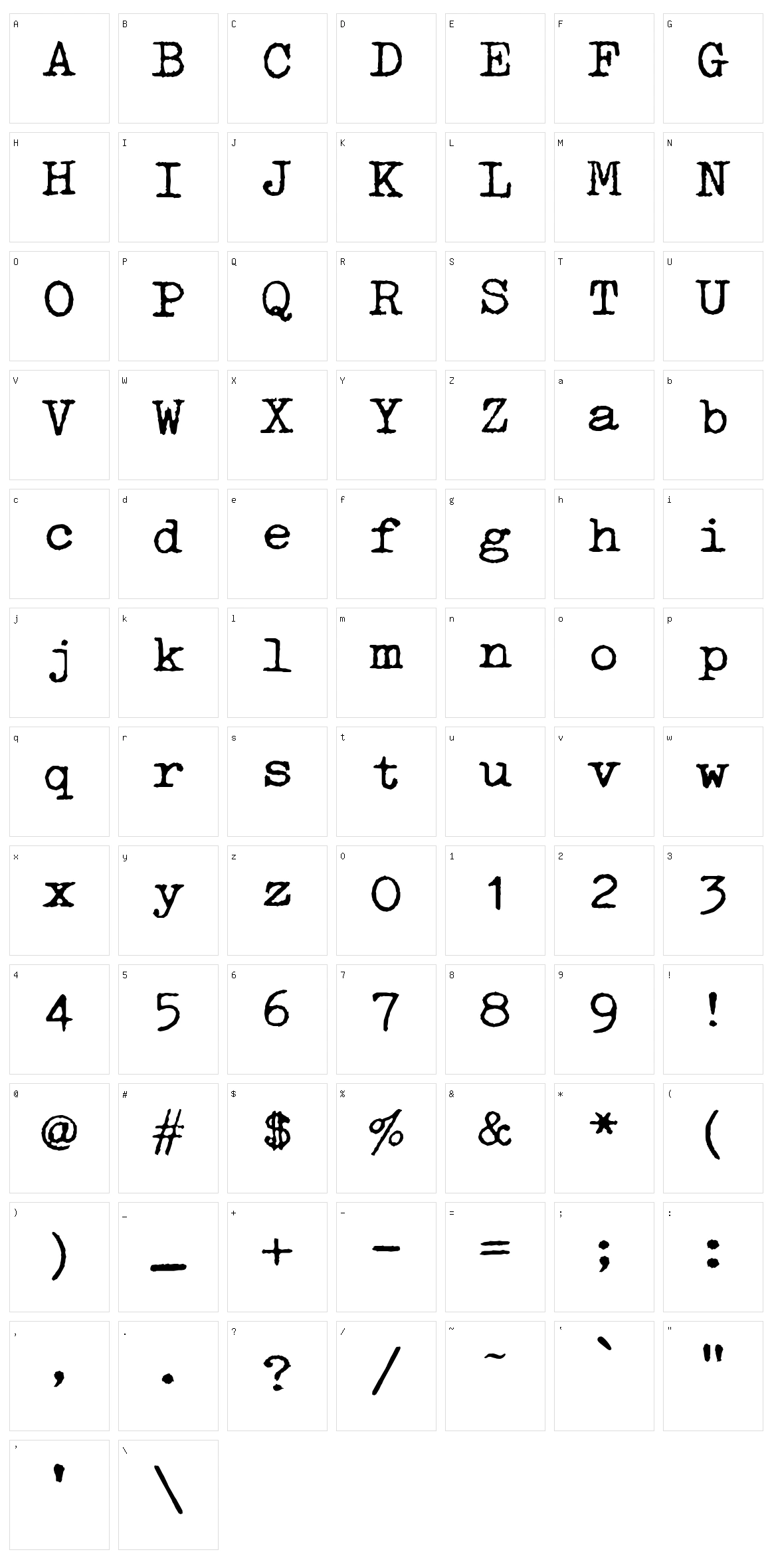 JMH Hermes 3000 Character Set