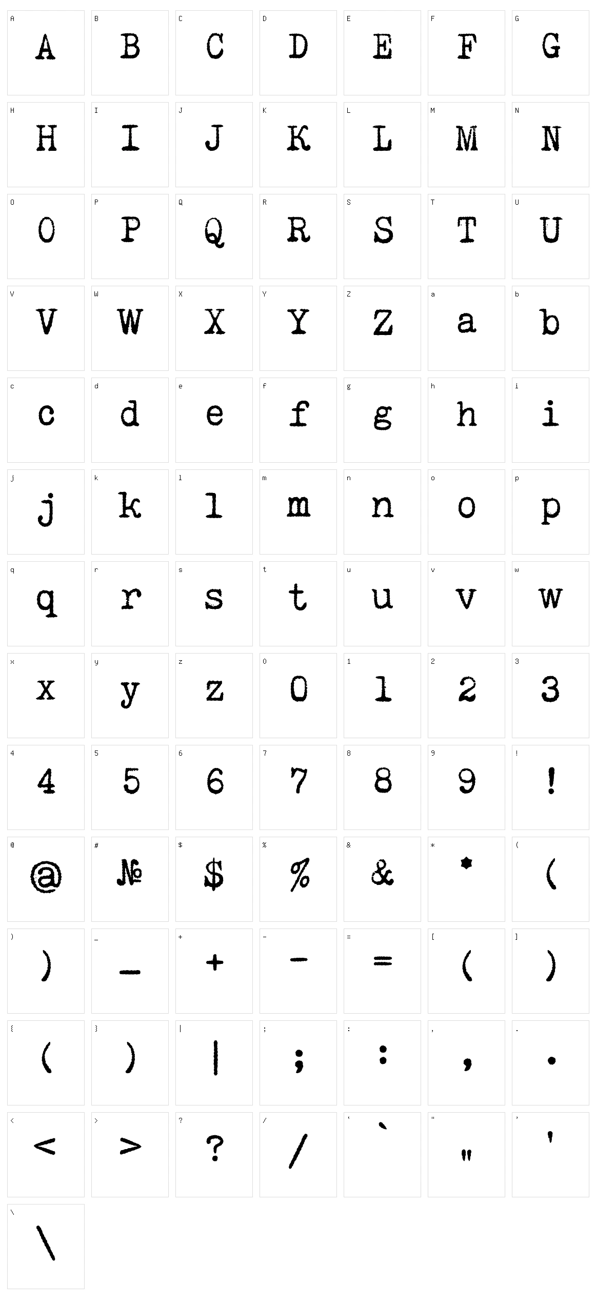 Kyiv Machine Character Set