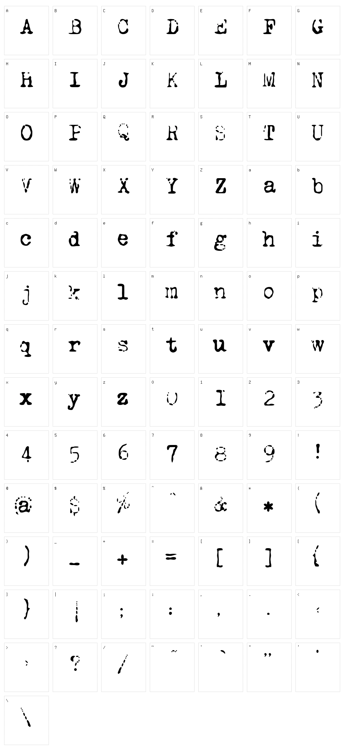 LL Tippa Character Set