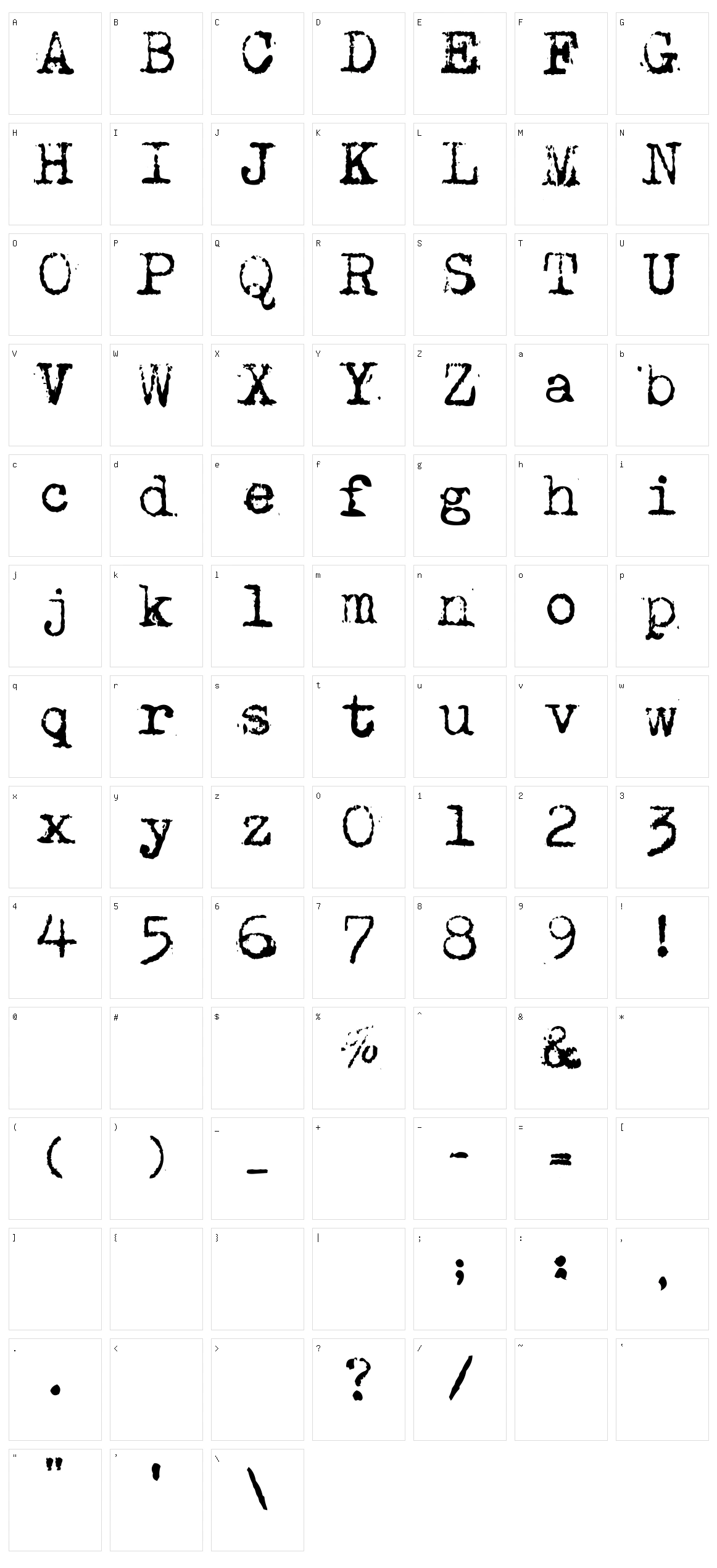 Maszyna Character Set