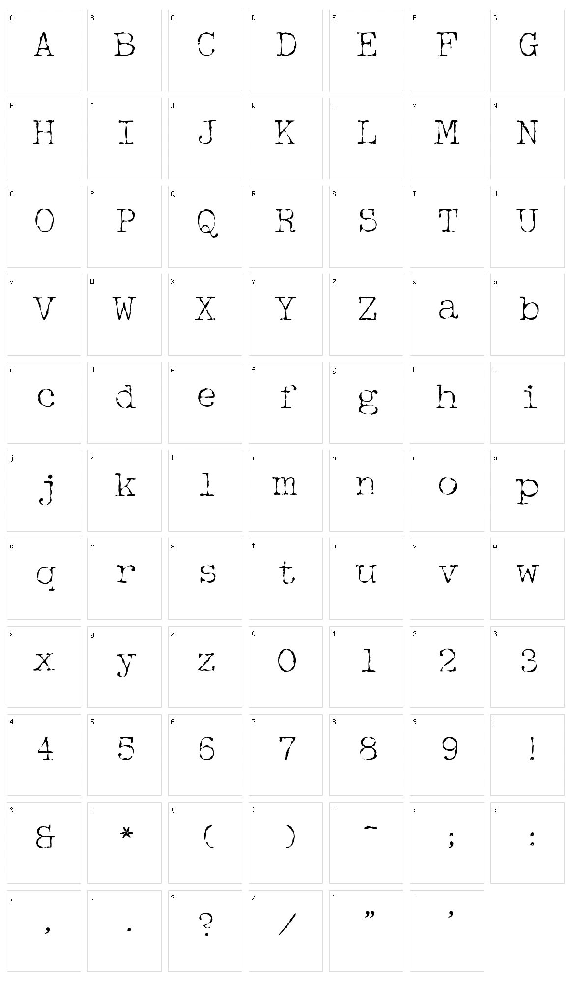 McGarey Character Set