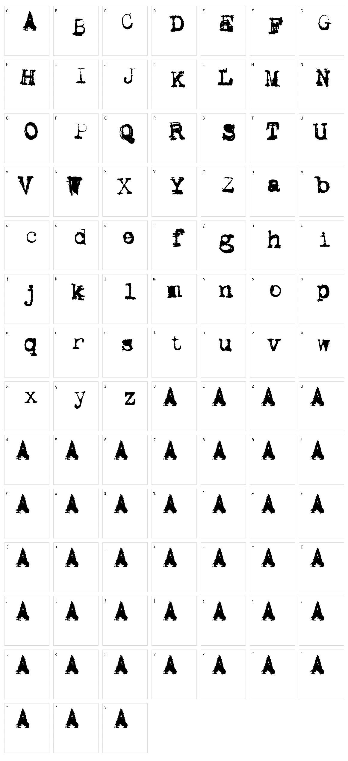 Metalic Avacodo Character Set