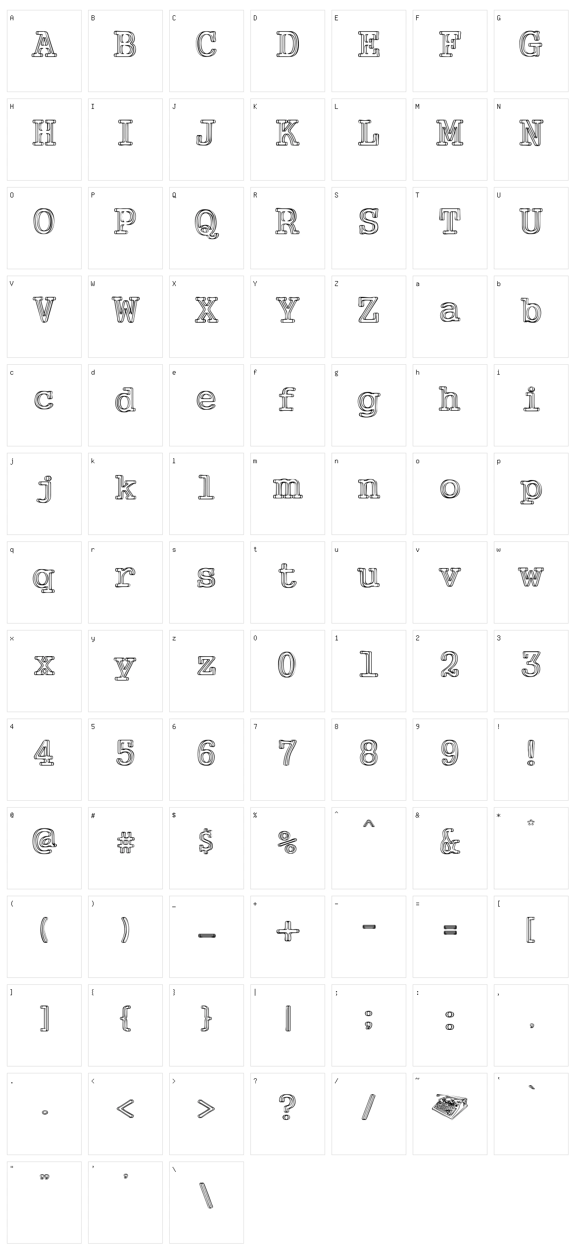 Neo-Writer Character Set