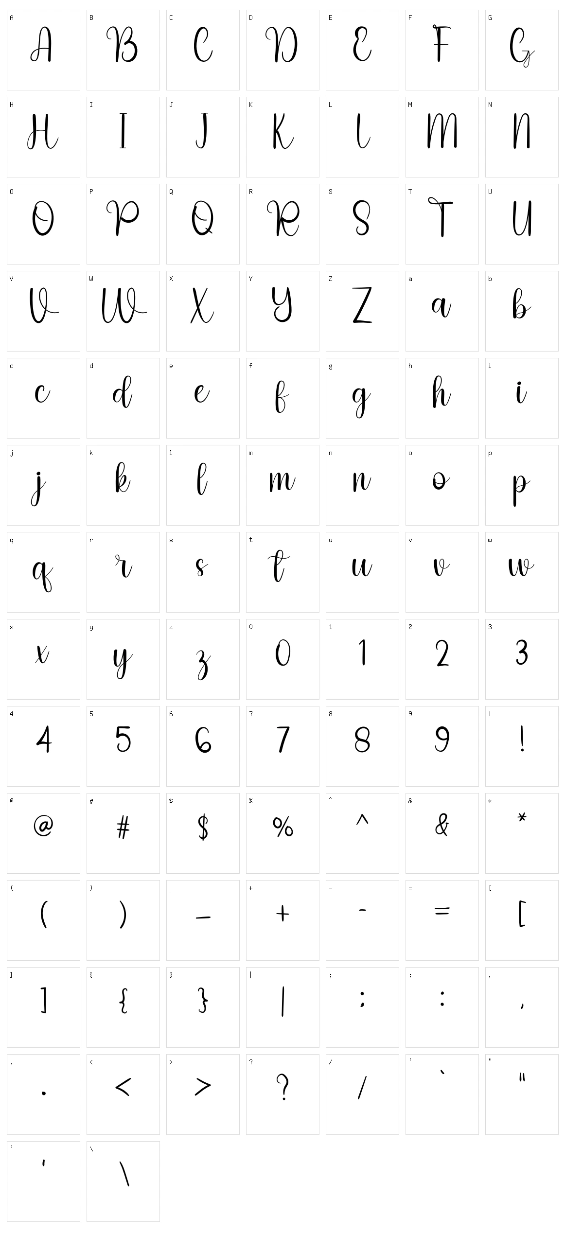 Sandy Character Set