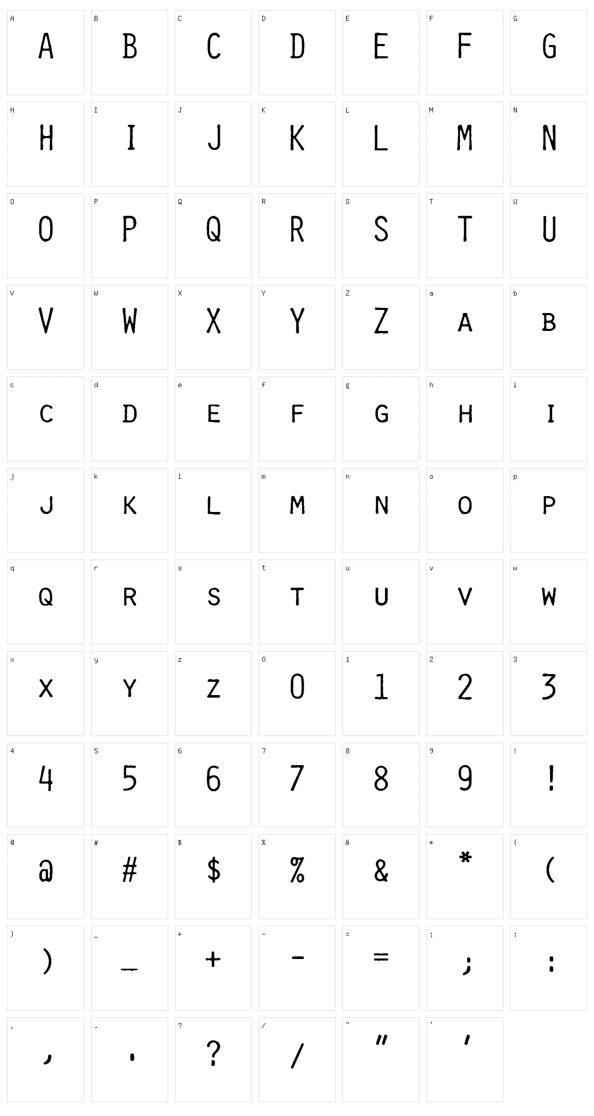 Selectric Orator Character Set