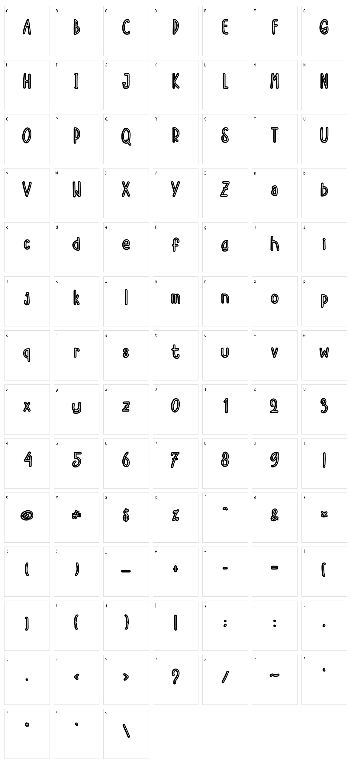 Homesweet Character Set