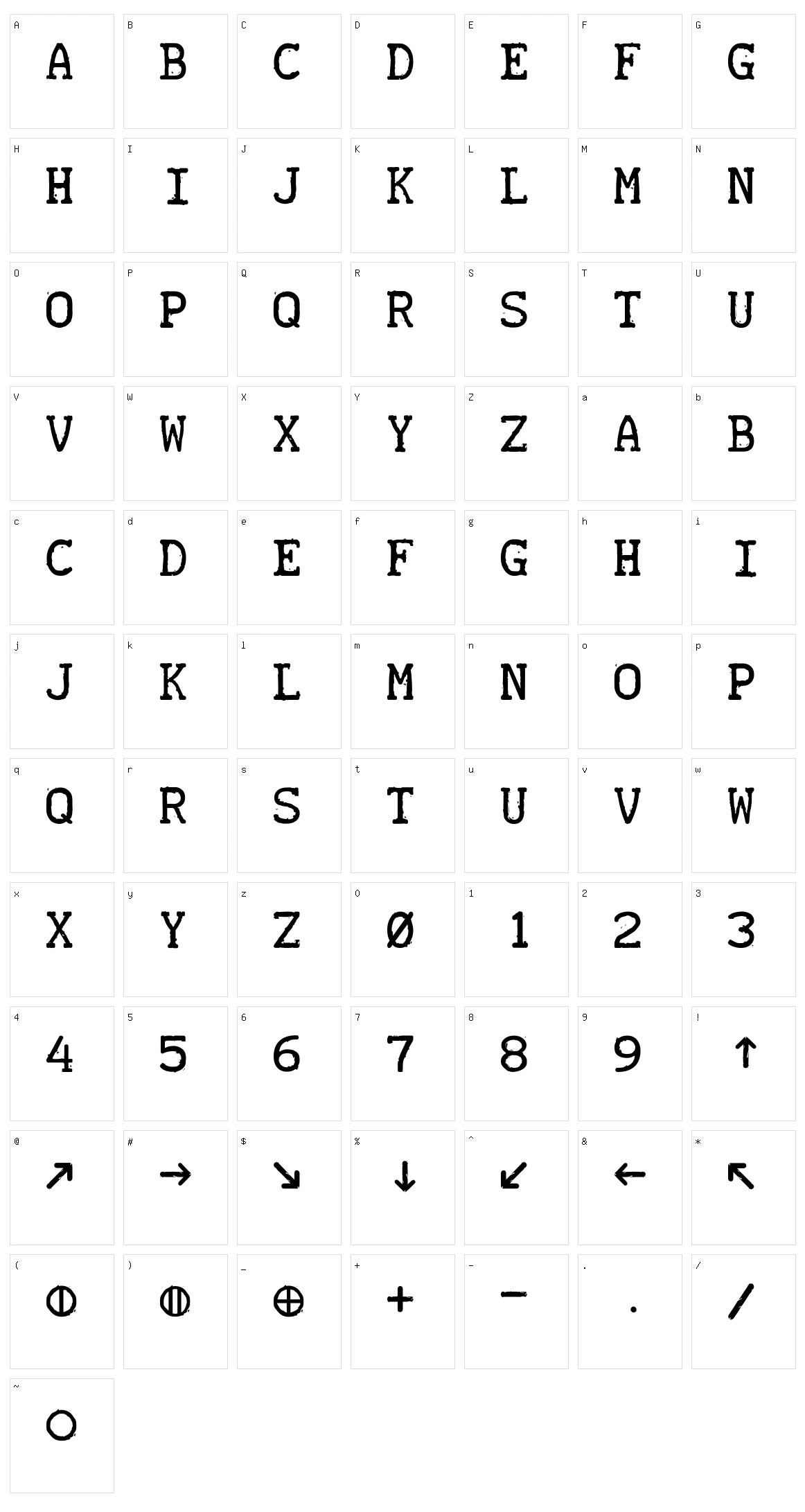 Teletype 1945-1985 Character Set