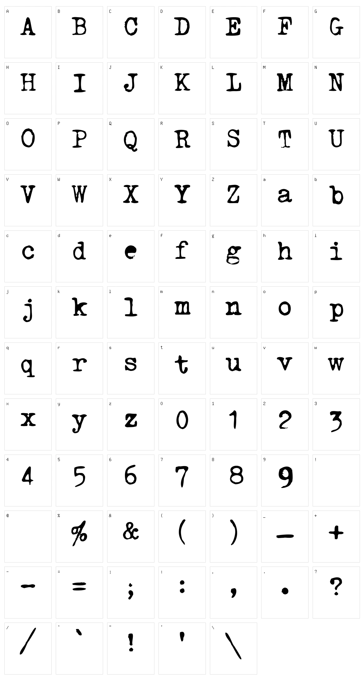 Triumph Tippa Character Set