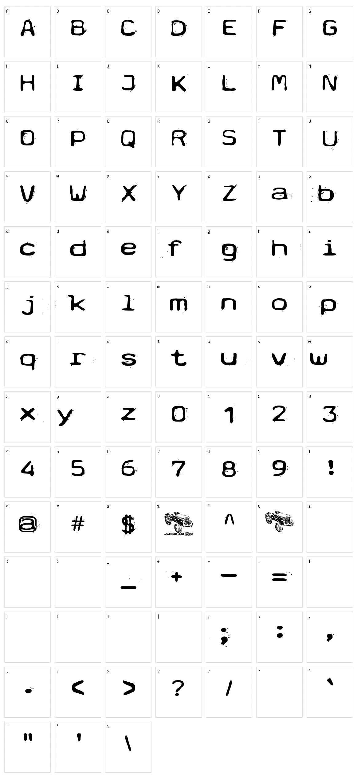 Typetype Character Set