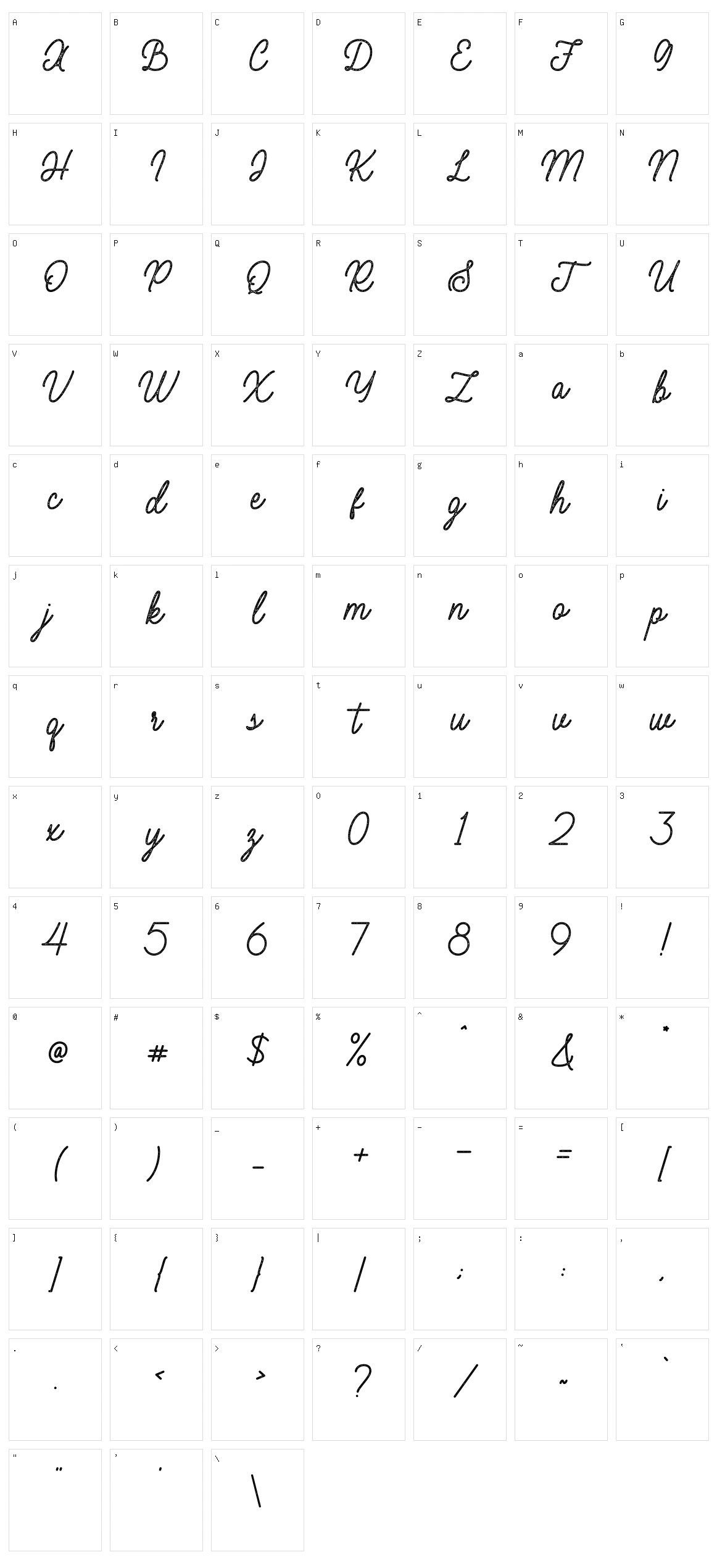 Harmony Character Set