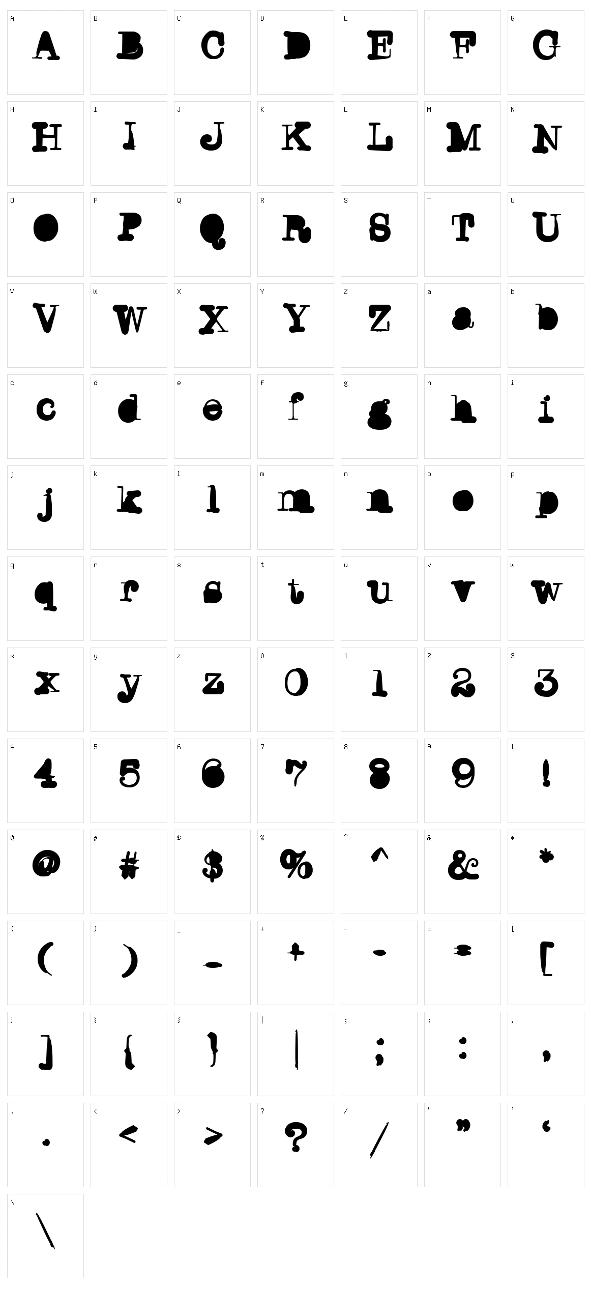 Writers Block Character Set