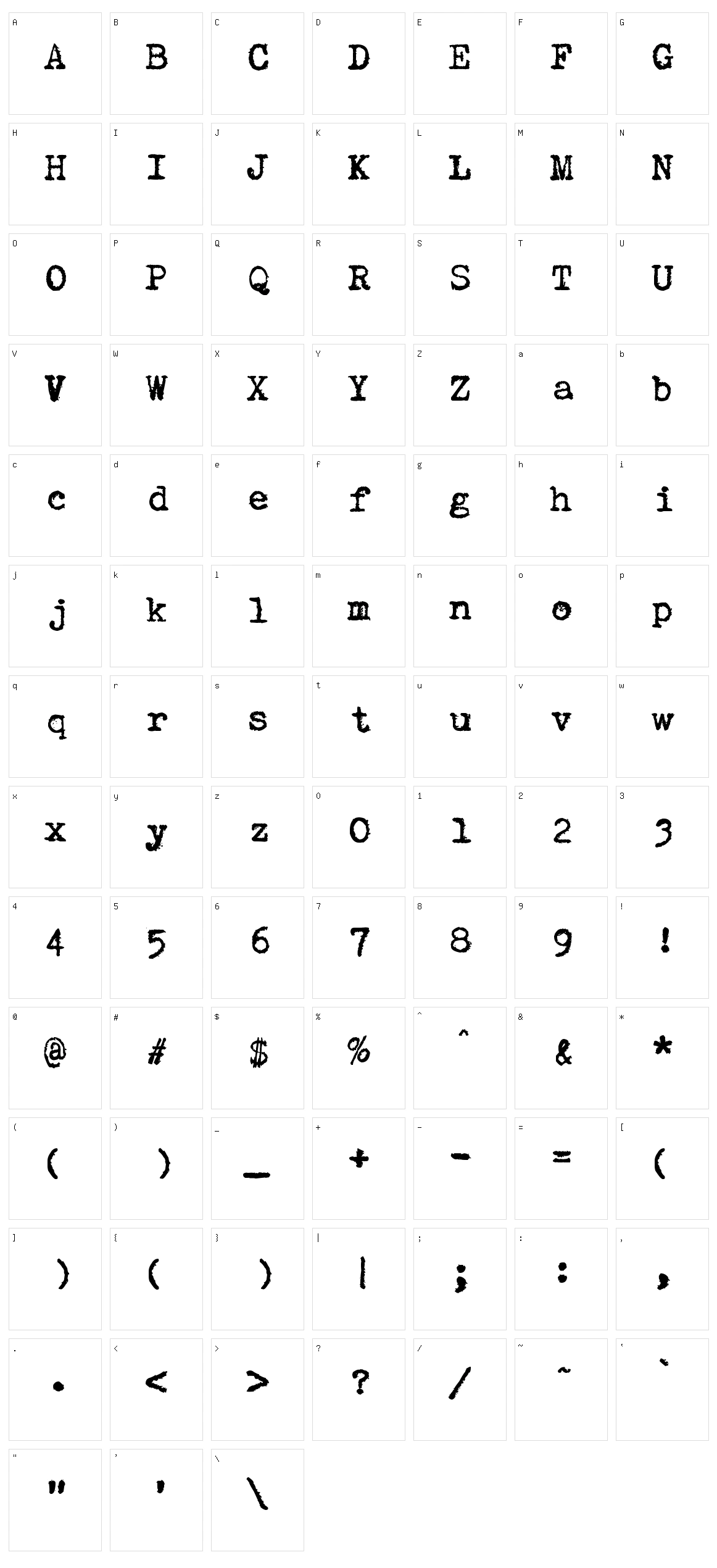 zai Consul Polish Typewriter Character Set
