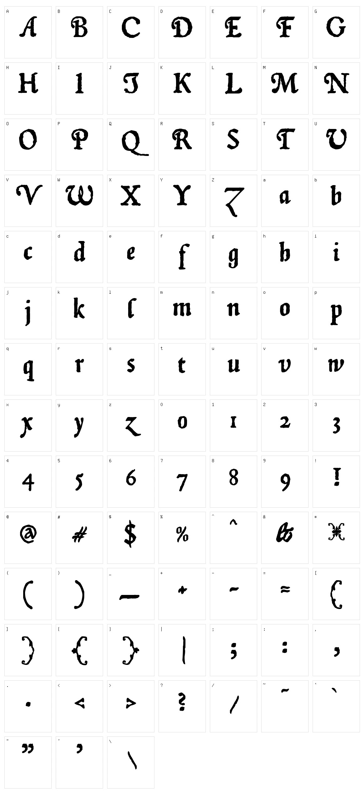 zai Januszowski Character 1594 Character Set