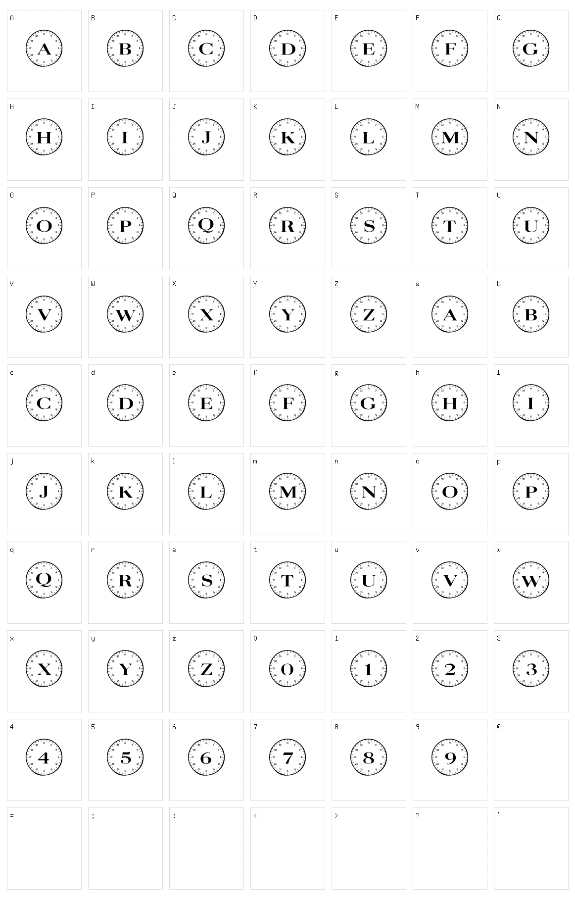 101! Compass Character Set