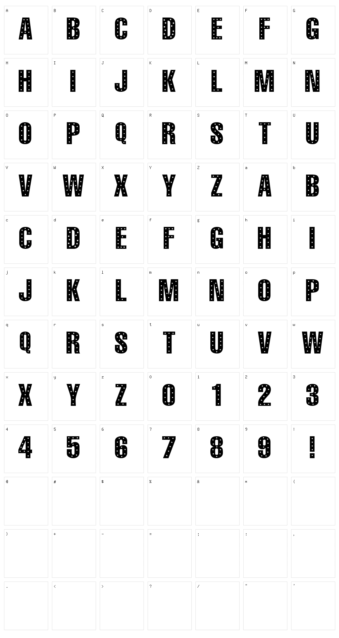 101! Star Studded Character Set