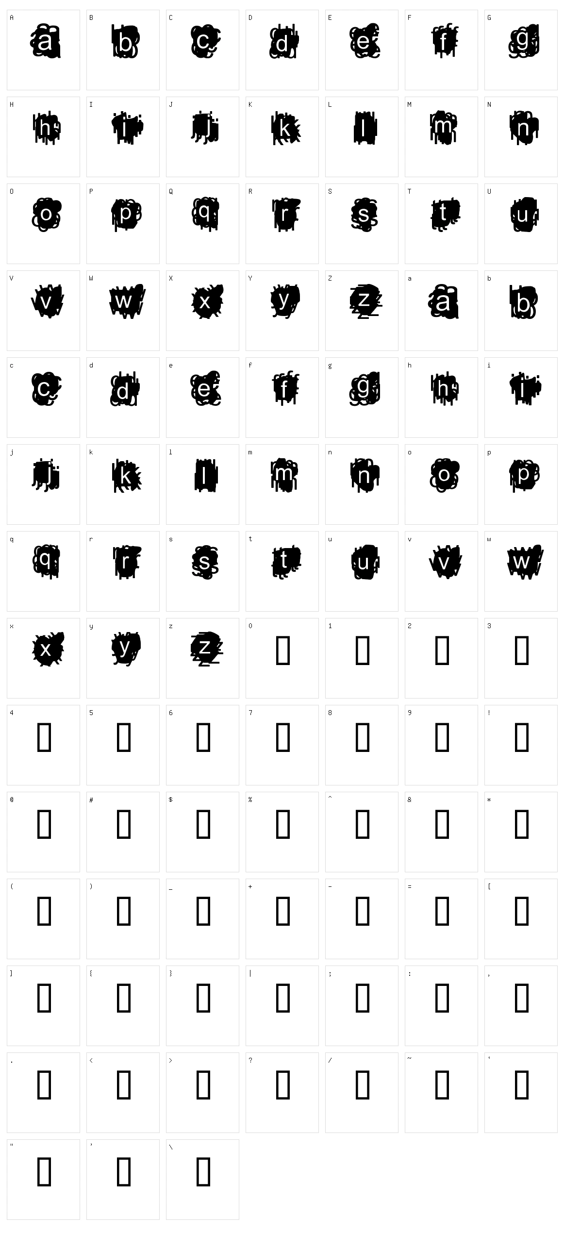 A Damn Mess Character Set