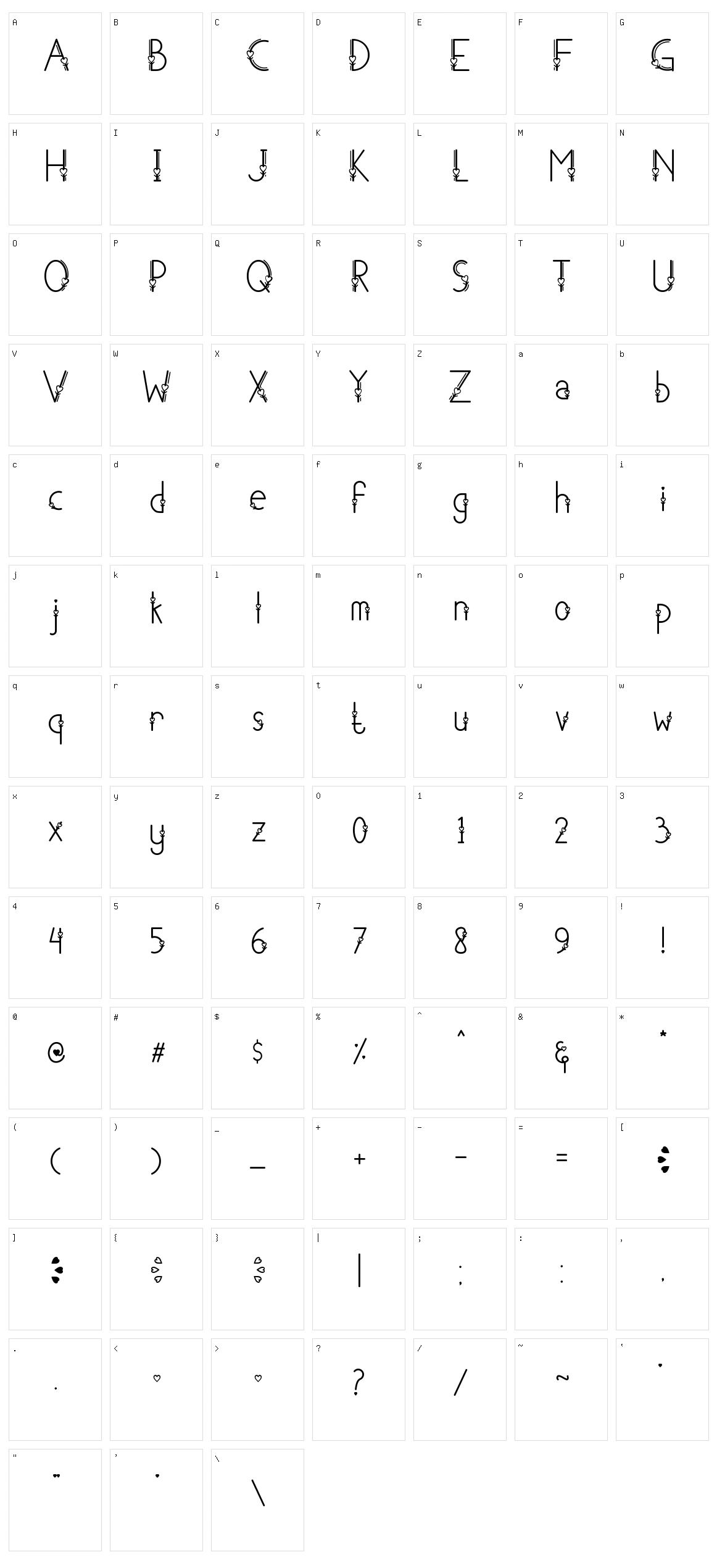 Adzkia Character Set