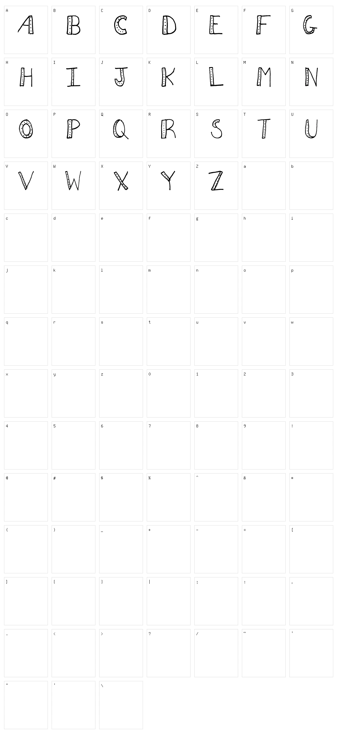 AEZ Dots Character Set