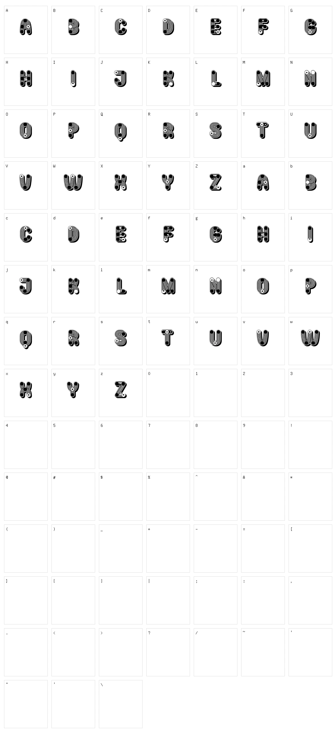 Aiday Character Set