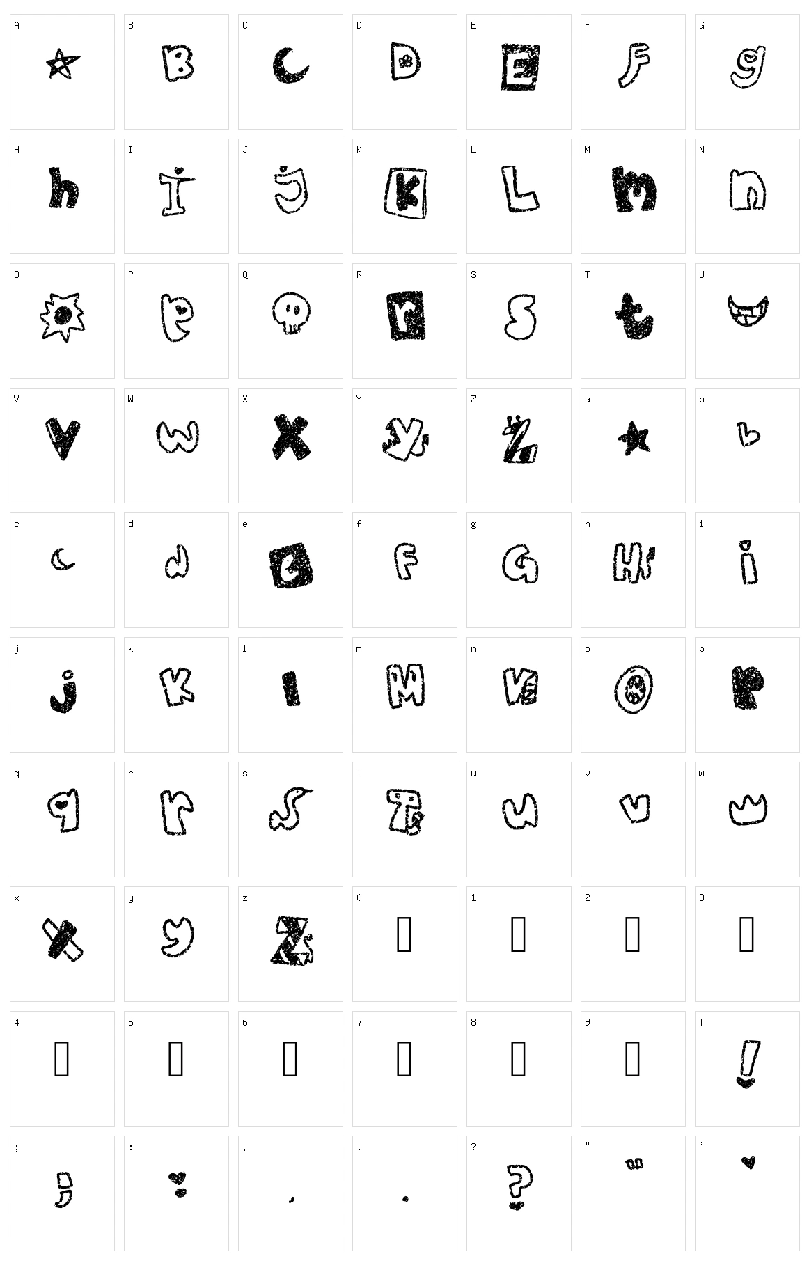 Akowakowkaowka Character Set