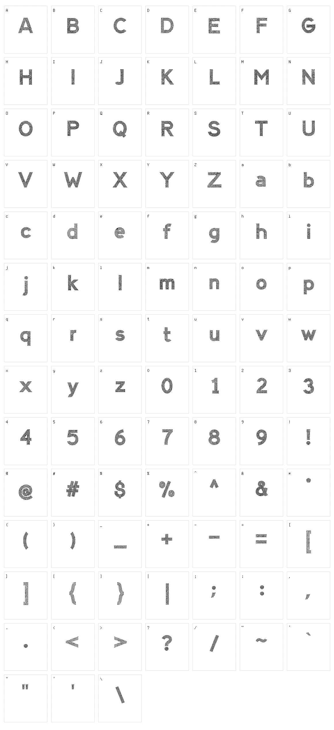 Alien Sign Character Set