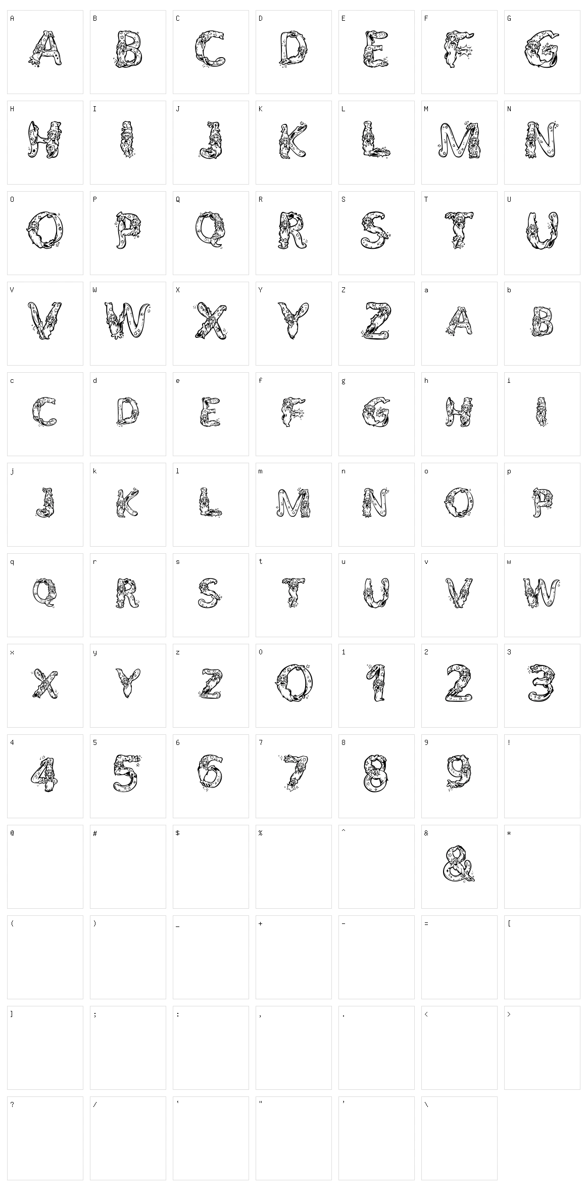 Alpha Wizard Character Set
