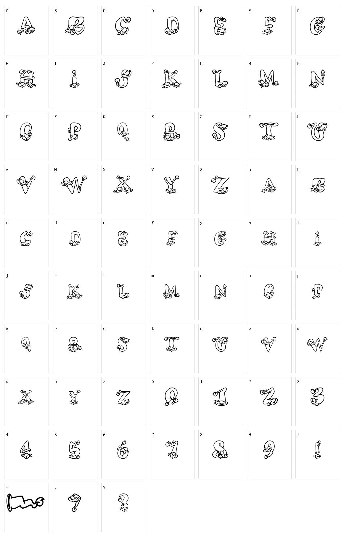 AlphaElfin Character Set