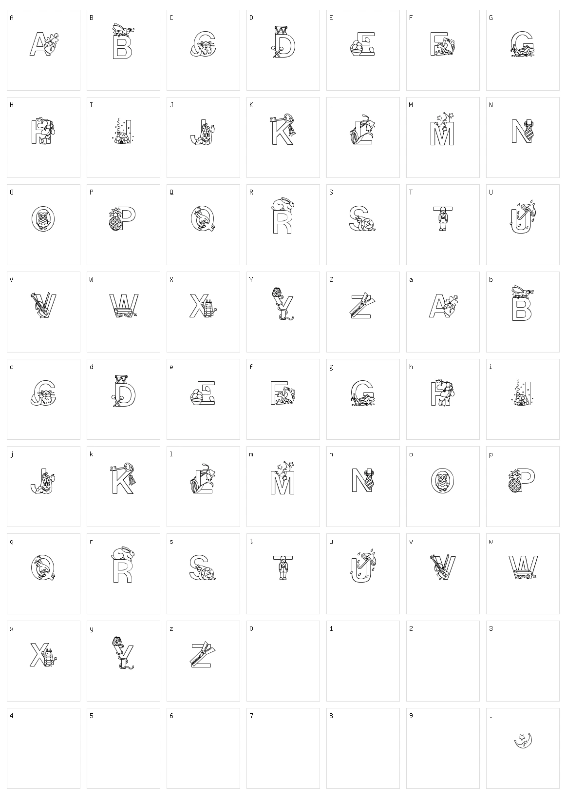 Alphapix Character Set