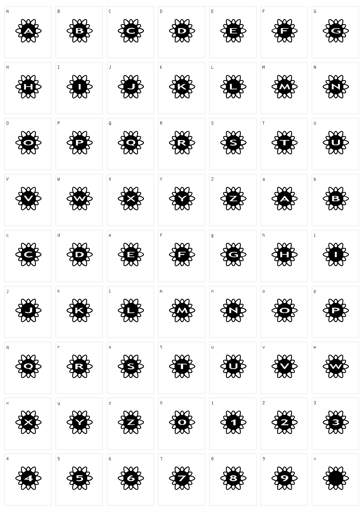 AlphaShapes Flowers 2 Character Set