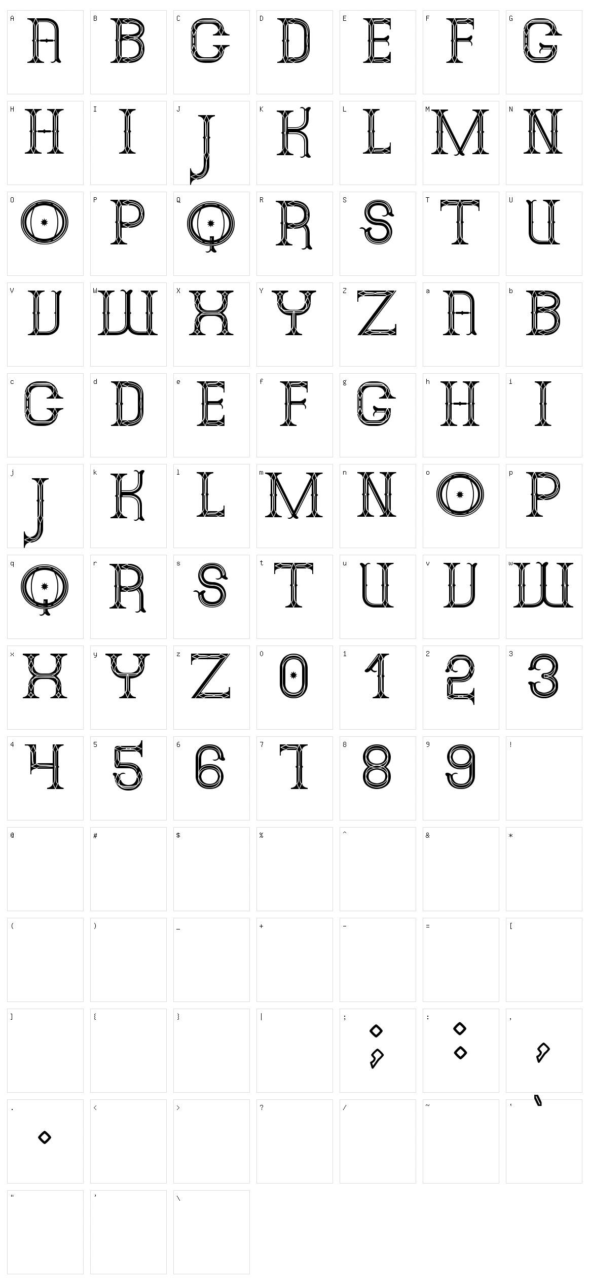 Alphin Merytous St Character Set