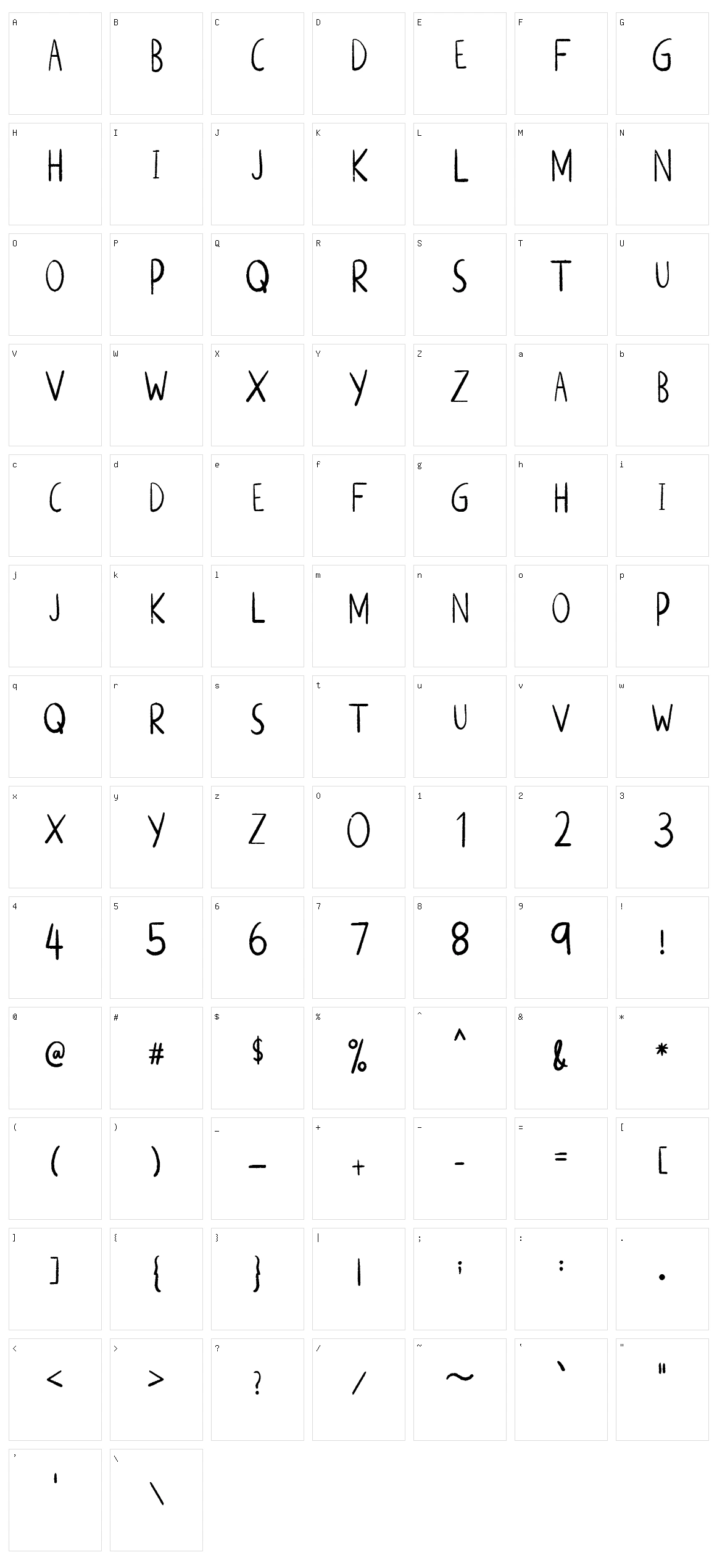Alternative Rock Border Character Set
