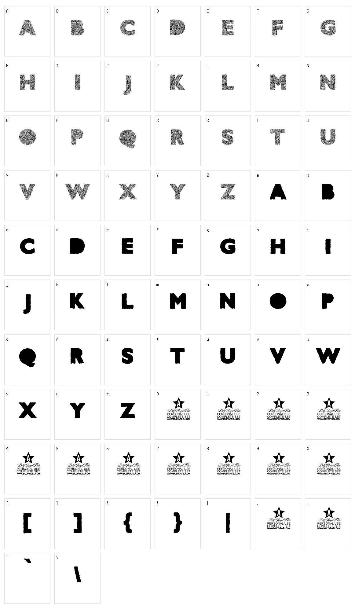 Amazonic Character Set