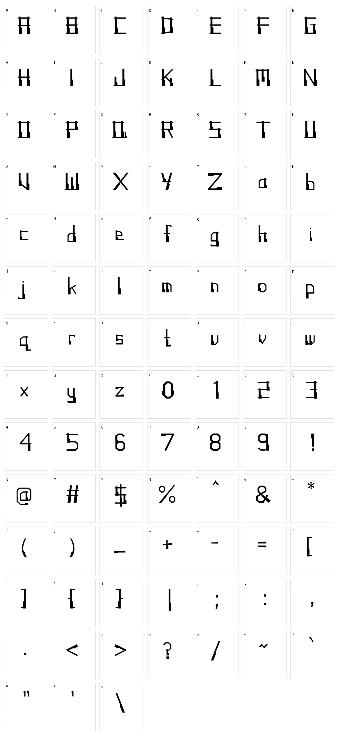Angklung Character Set