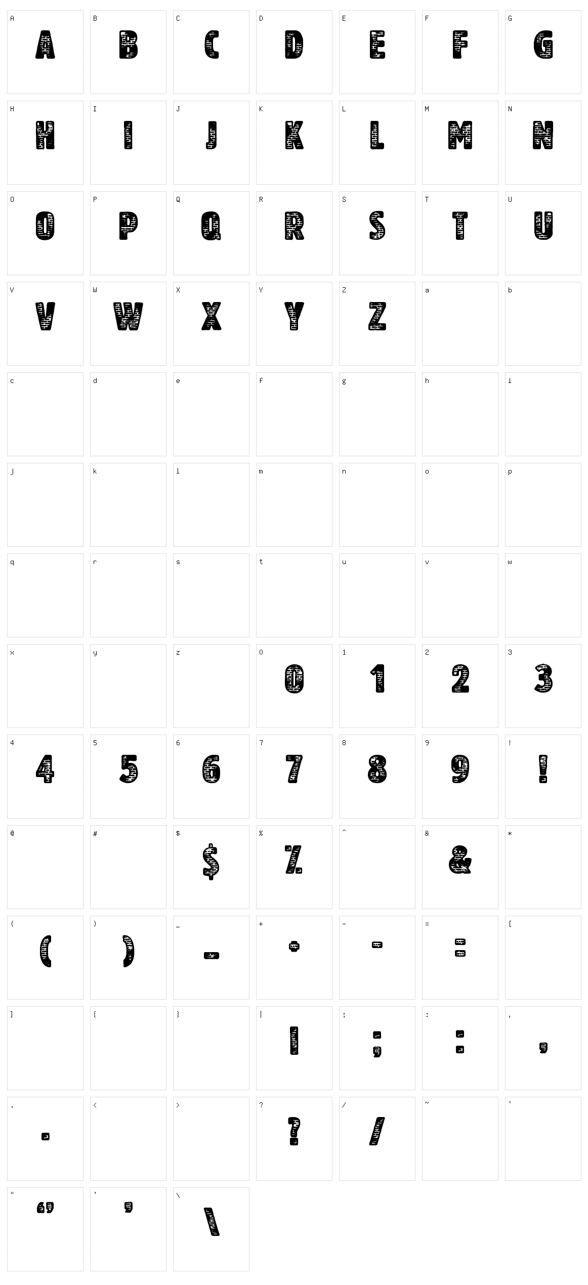 Another Brick Character Set