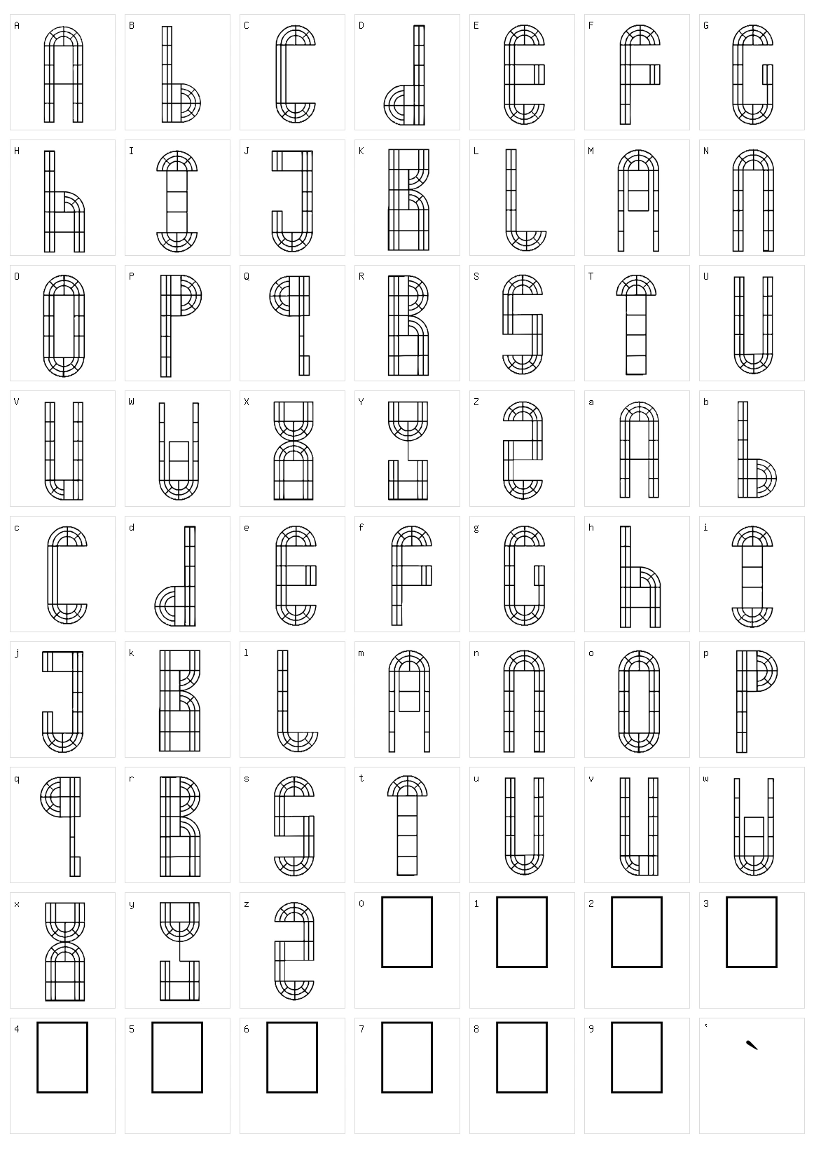Arch Window Character Set