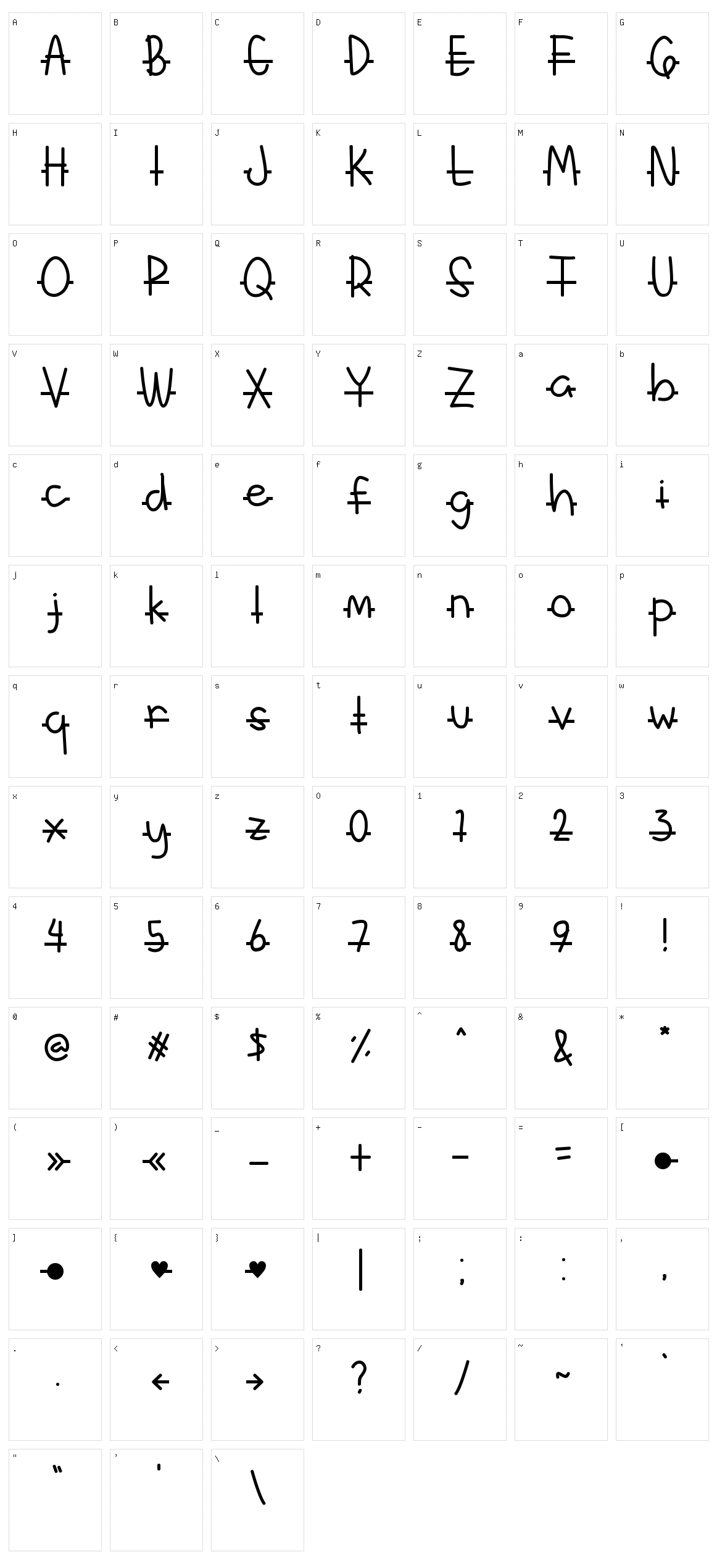 Arrows Character Set