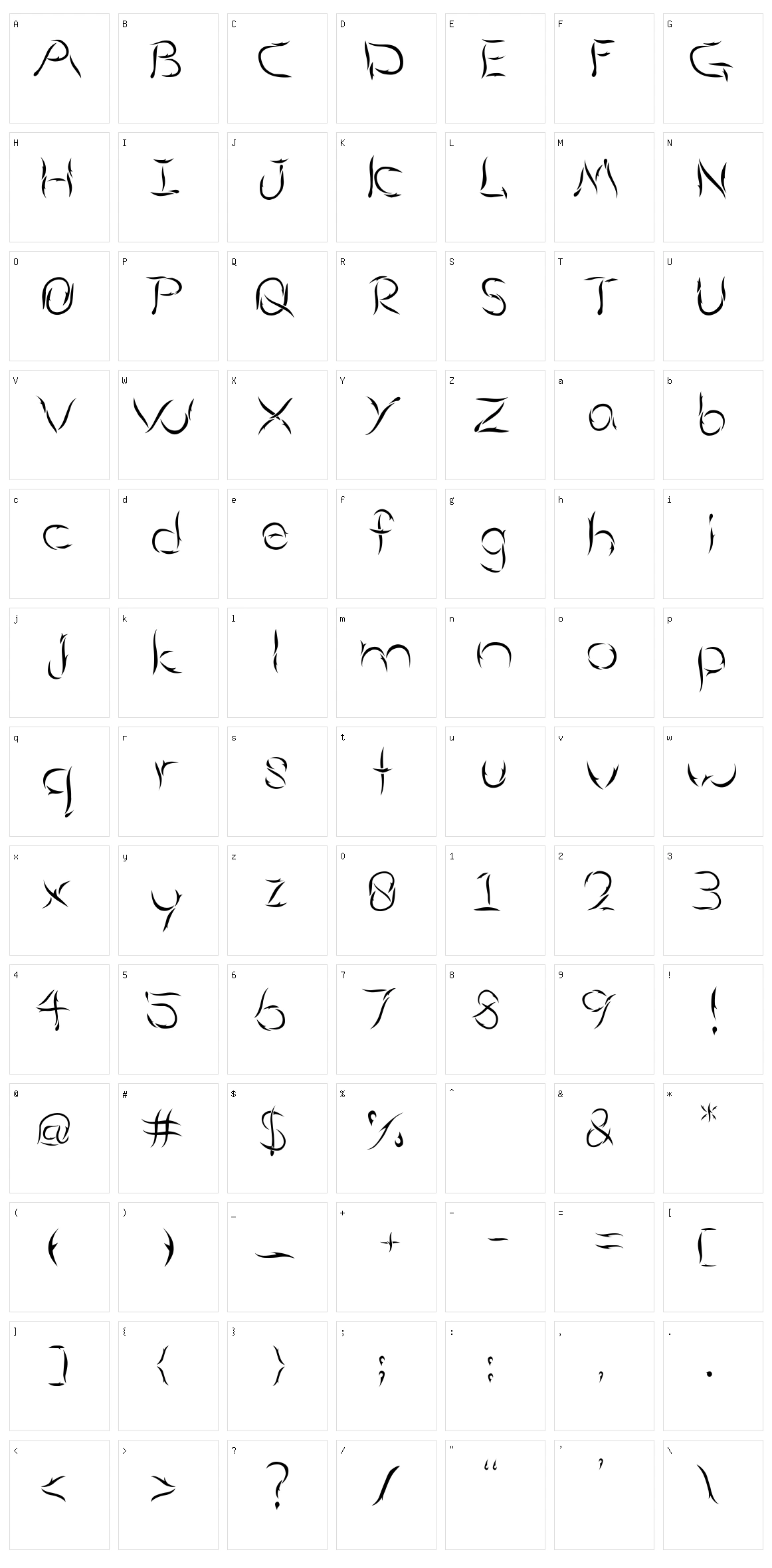 Aumakua Character Set