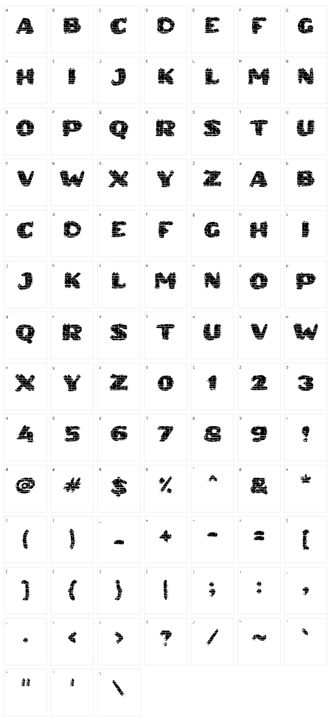 b Bata Merah Character Set