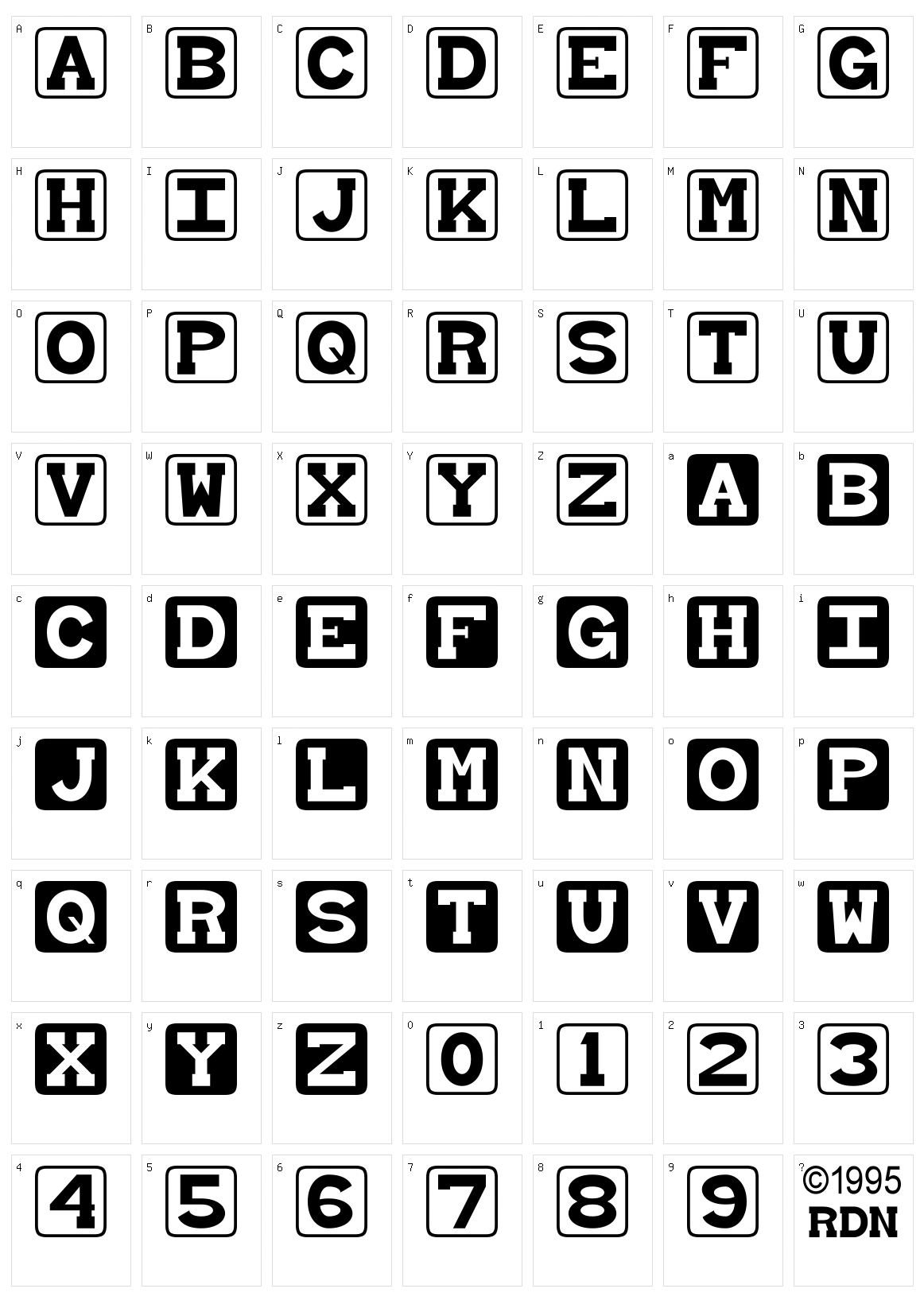 Baby Blocks Character Set