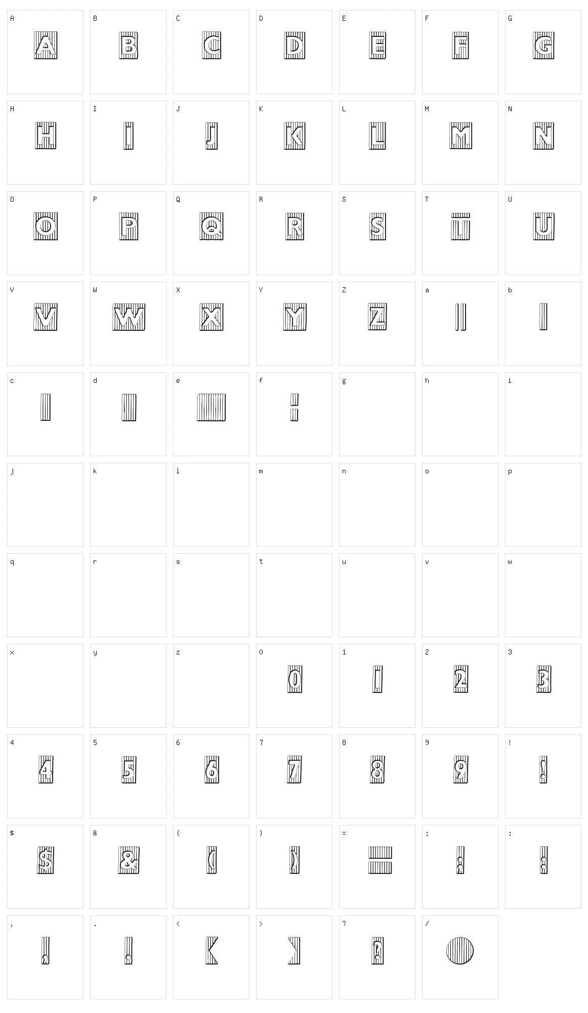 Bad Baltimore Beveled Character Set