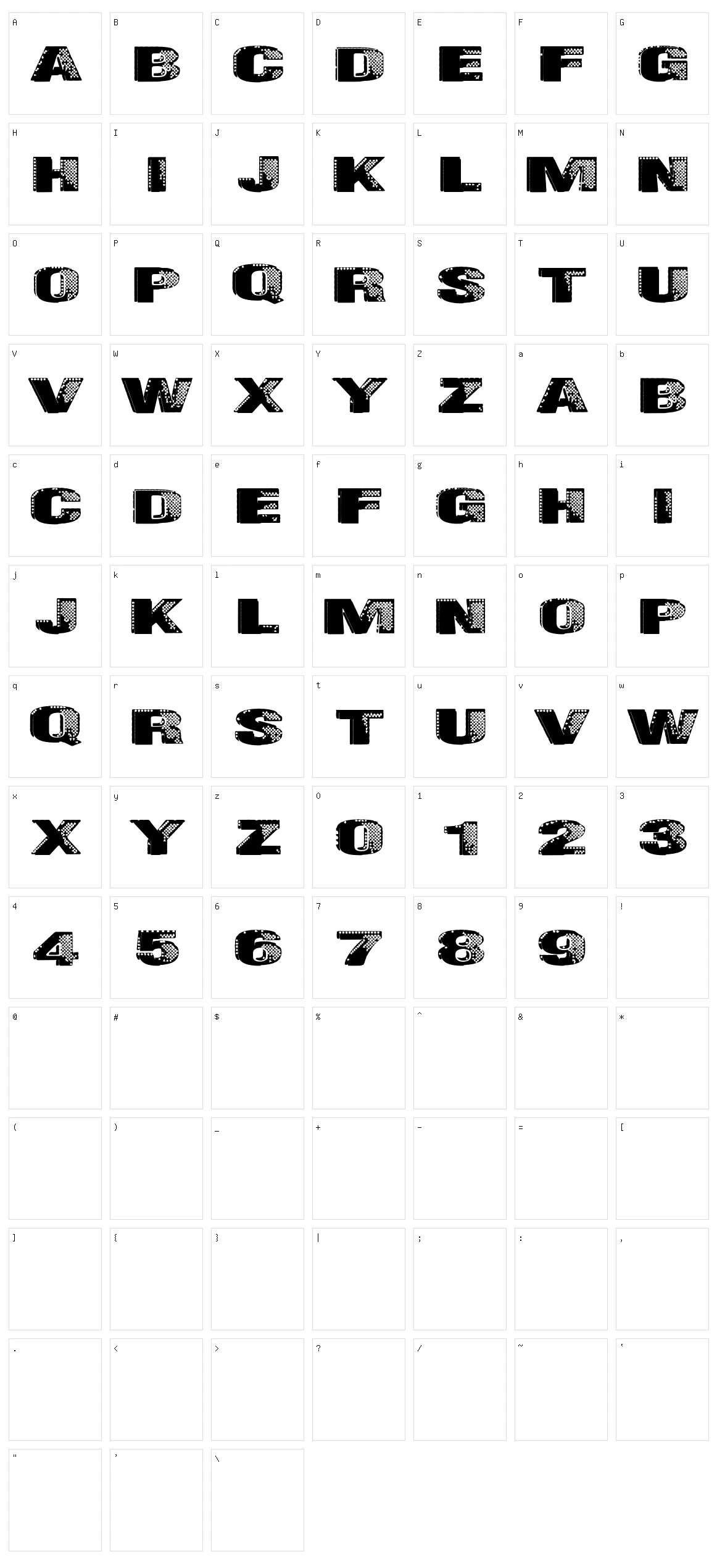 Badazzle Character Set