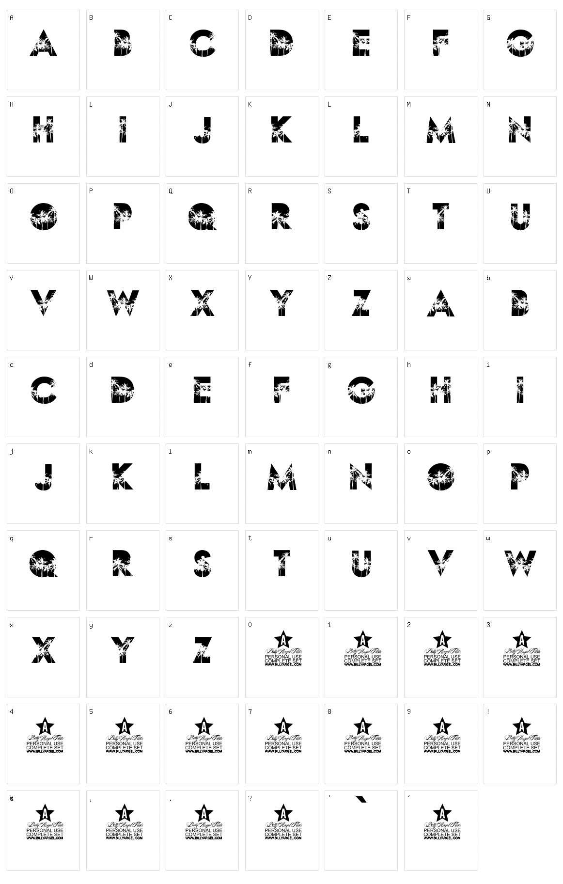 Bahamas Character Set